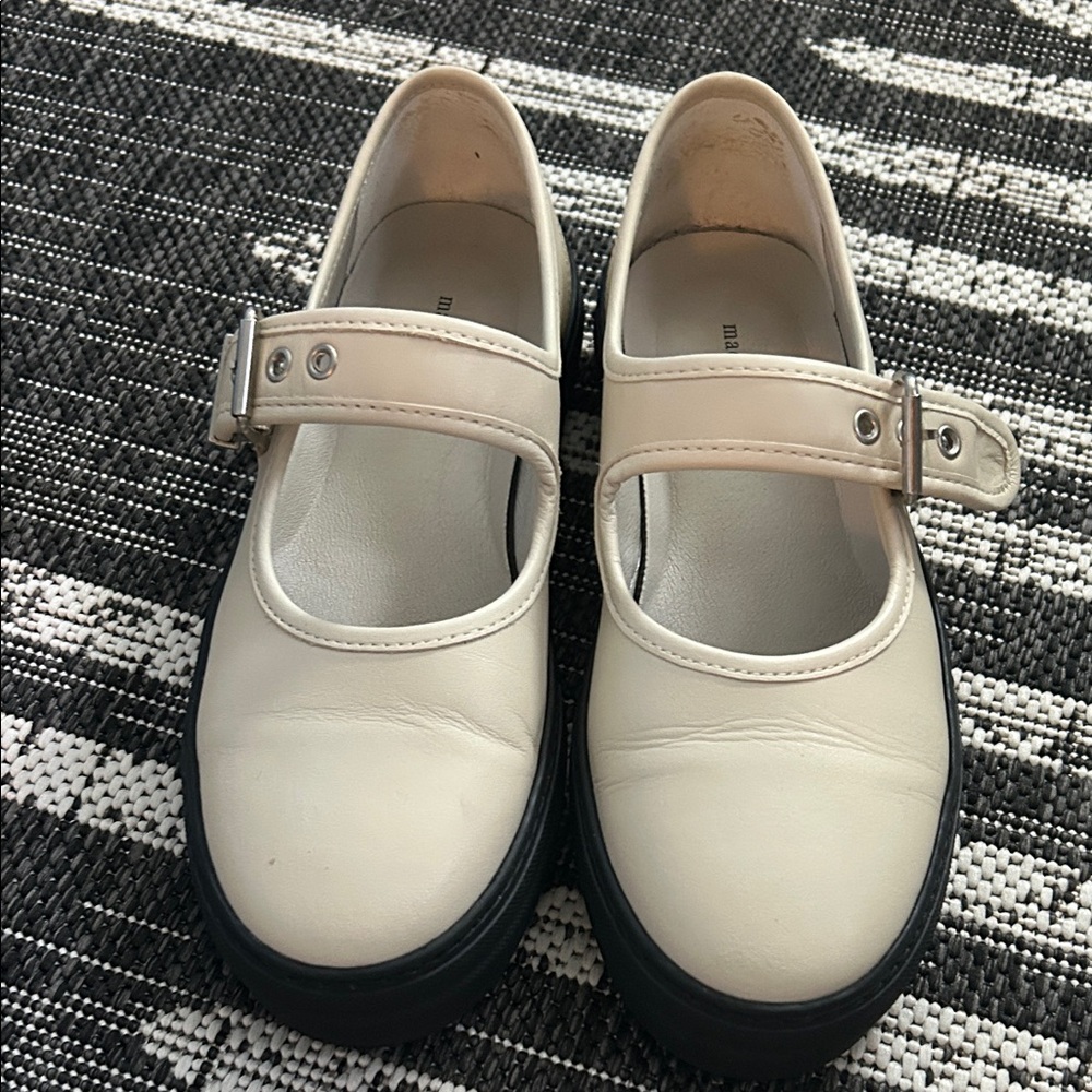 Maeve Cream Mary Jane Flats
